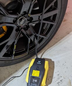 VacLife Portable Air Compressor - Air Pump for Car Tires (up to 50 PSI), 12V DC Tire Pump for Bikes (up to 150 PSI) w/ LED Light, Digital Pressure Gauge, Model: ATJ-1166, Yellow (VL701) Large 43 71Wowk8giHL