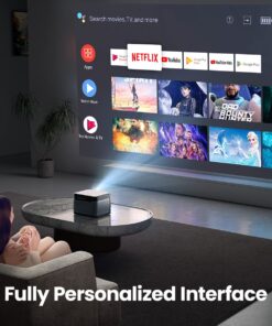 Dangbei Mars Pro 4K Projector, DLP Projector with Android 4GB+128G, 2x10W HiFi Speakers, Auto Focus, Keystone HDR10 Home Theater 32 71WphQFhBdL