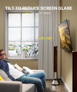 TV Mount, Full Motion TV Wall Mount Swivel Tilt for 26-60 Inch TVs and Monitors up to 70lbs, Single Stud Corner Outdoor Wall Mount TV Bracket Articulating Extension Leveling Max VESA 400X400mm 25 71Wpv TKL