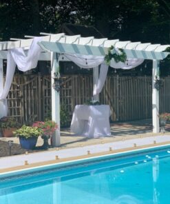 Sheer Voile Chiffon Fabric Draping Panels | 20 Yards 120" Wide White Voile Fabric | Use for Backdrop Curtain -Wedding and Special Events 18 71Wpylc11VL