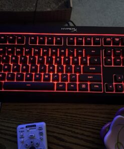 HyperX Alloy Core RGB – Membrane Gaming Keyboard, Comfortable Quiet Silent Keys with RGB LED Lighting Effects, Spill Resistant, Dedicated Media Keys, Compatible with Windows 10/8.1/8/7 – Black 30 71WrFOuzO8L