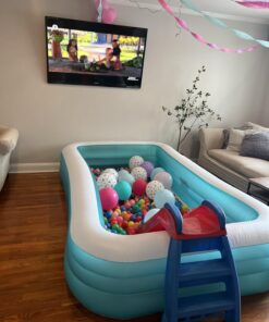 INTEX 58484EP Swim Center Inflatable Family Pool: 277 Gallon Capacity – 120" x 72" x 22" – Blue 26 71Wrl0QymrL