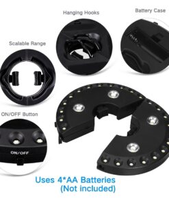 OYOCO Warm White Patio Umbrella Light 3 Brightness Modes Cordless 28 LED Lights at 200 lumens 4 x AA Battery Operated,Umbrella Pole Light for Patio Umbrellas,Camping Tents 35 71Ws0eLk8AL