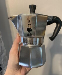 Bialetti - Moka Express: Iconic Stovetop Espresso Maker, Makes Real Italian Coffee, Moka Pot 3 Cups (4.3 Oz - 130 Ml), Aluminium, Silver 3-Cup Aluminum Silver 43 71Ws3Bo3ilL