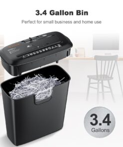 Bonsaii Paper Shredder for Home Use, 8-Sheet StripCut Home Office Shredder, CD/Credit Card Shredder Machine with Overheat Protection, 3.4 Gallons Wastebasket 8 Sheet (New) 30 71Wt jHEehL