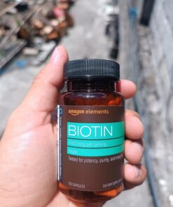 Amazon Elements Vegan Biotin 5000 mcg - Hair, Skin, Nails, 130 Capsules (4 month supply) (Packaging may vary) 36 71WtD YxacL