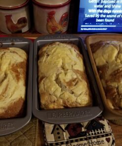 Farberware Bakeware Meatloaf/Nonstick Baking Loaf Pan Set, Two 9-Inch x 5-Inch, Gray Two 9-Inch x 5-Inch Loaf Pans 40 71WtaD3f88L