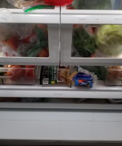 iDesign Recycled Plastic Resipreme Divided Fridge and Freezer, 12” x 4” x 14.5”, Clear 1 Pack 35 71WtaJX52pL