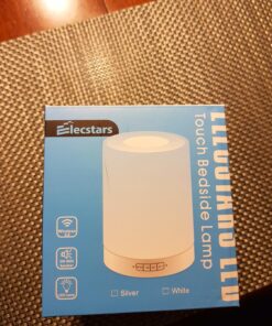 Elecstars Touch Bedside Lamp - with Bluetooth Speaker, Dimmable Color Night Light, Outdoor Table Lamp with Smart Touch Control, Best Gift for Men Women Teens Kids Children Sleeping Aid 68 71Wtv6HsWpL