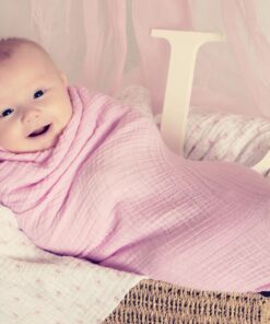 Hudson Baby Unisex Baby Cotton Muslin Swaddle Blankets, Pink Sheep, 2-Pack 21 71WuCLdBO L