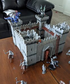 DIY Castle Building The Medieval Times Middle Ages Military Plastic Fort Model Kit Set with Figures Soldier Knight Simulated Siege War of Attack 29 71WuTXHPOTL