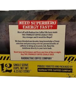 Radioactive Coffee, THE STRONGEST COFFEE LEGALLY SOLD, Single Serve Capsules for Keurig K-Cup Brewers, 12 Count 15 71WuaSUCGWL