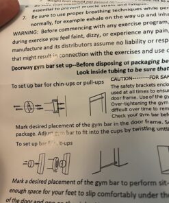 JFIT Deluxe Pull-Up, Chin-Up, and Heavy Duty Bars with Padded Grips - Doorway or Wall Mount Assembly Options Available 40" Deluxe Pull-Up Bar 30 71WvTQ13FqL