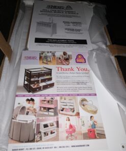 Badger Basket Toy Doll Bed with Storage Cabinet, Gingham Bedding, and Personalization Kit for 22 inch Dolls - White/Pink 56 71WvhK7iBFL