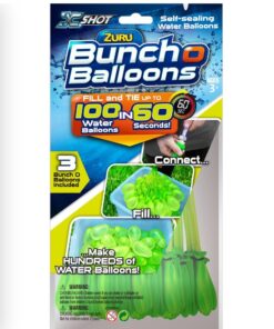 Bunch O Balloons 1 Launcher + 3 Pack Water Balloons by ZURU, Rapid-Filling Self-Sealing Balloons, For Outdoor, Family, Friends, Children Summer Fun, 100 Balloons + 1 Balloon Launcher 1 Launcher + 3 Bunches 3 71Wvp2reCxL