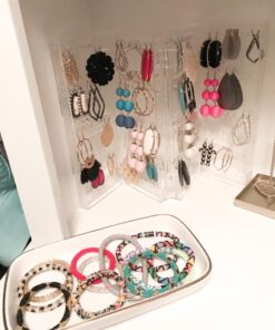 TheJD Foldable Acrylic Earring Screen Stand Holder - Upto 144 Pairs Earring Display Showcase Folderble Stand 32 71WwAHEmGlL