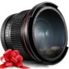 Altura Photo 58MM 0.35x Fisheye Canon Wide Angle Lens (w/Macro Portion) for DSLR Cameras EOS Rebel 70D 77D 80D 90D T8i T7 T7i T6i T6s T6 T5i T5 T4i T3i T100 SL1 SL2 SL3 - Canon Mount 38 71WwETpFgL