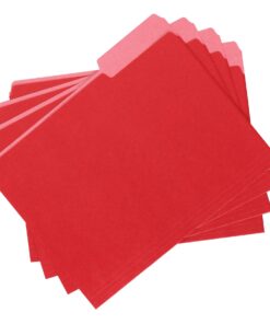 Amazon Basics File Folders, Letter Size, 1/3 Cut Tab, Red, 36-Pack 9 71WxLVofrL