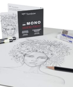 Tombow 51523 MONO Drawing Pencil Set, Assorted Degrees, 12-Pack. Professional Quality Graphite Pencil Set with Eraser and Sharpener 32 71WxzgR5VoL