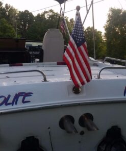 TAYLOR MADE PRODUCTS Sewn American Flag for Boats, 12" x 18", Marine-Grade Nylon, Fade Resistant, Brass Grommets, Embroidered Stars and Stripes, Flag only - 2020109194 36 71WyXDNOANL