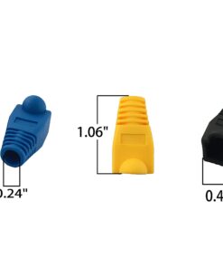 Accessbuy 100 Pack RJ45 CAT6 CAT6E CAT5 CAT5E Ethernet Network Cable Strain Relief Boots Cable Connector Plug Cover Mixed Color for Laptop 20 71WyqWgAhlL