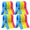 ESFUN 16 Pack Beach Towel Clips Holder for Pool Chairs on Cruise-Jumbo Size,Plastic Clothes Pegs Hanging Clip Clamps to Keep Your Towel from Blowing Away,Fashion Bright Color 16pcs 6 71WzDaddVSL