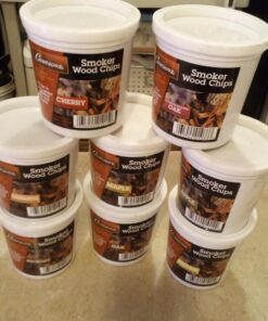 Camerons Natural Extra Fine BBQ Wood Chips - Apple, Cherry, Bourbon, Oak, Hickory, Maple, Pecan, Mesquite (8 Pints)- Sawdust Shavings for Smoking Guns, Smokers, Smoke Boxes - Barbecue Variety Gift Set 35 71Wzemb2cpL