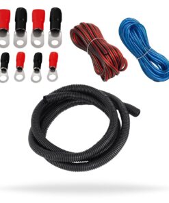 InstallGear Dual 1/0 Gauge Amp Wiring Kit | Amp Kit with 4 Amplifier Installation Wiring True Spec and Soft Touch Wire | 4 Gauge Wire, 1/0 Gauge Amp Kit, Amplifier Wiring Kit, Sub Wiring Kit 0 Gauge (Dual) Red 19 71X MdnIeyL