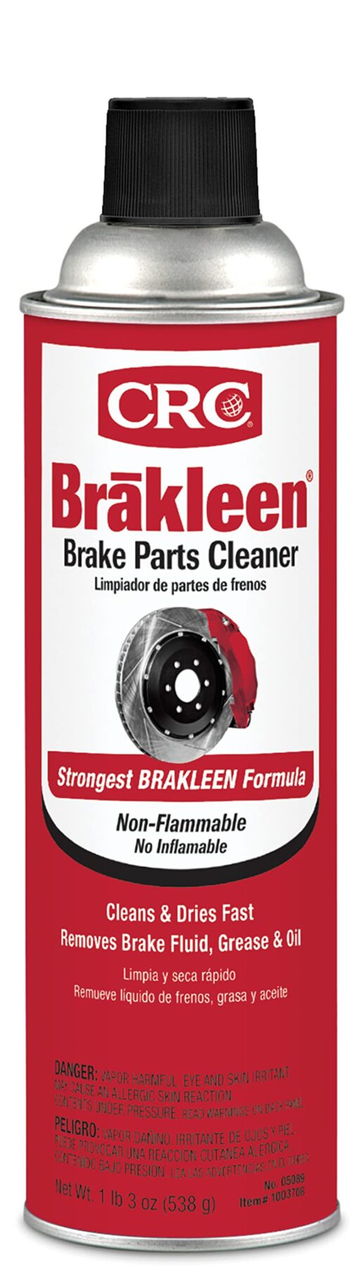 CRC BRAKLEEN Brake Parts Cleaner - Non-Flammable -1lb 3 Oz (05089) 1.18 Pound (Pack of 1) 1 Pack