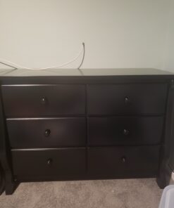 Delta Children Universal 6 Drawer Dresser, Greenguard Gold Certified, Black 48 71X xfbhvZL