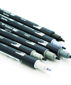 Tombow Dual Brush Pen Art Markers, Grayscale, 6-Pack Gray Scale 16 71X0 UUIJ5L