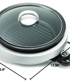 Aroma Housewares ASP-137 Grillet 3Qt. 3-in-1 Cool-Touch Electric Indoor Grill Portable, Dishwasher Safe, 3-Quart, White 31 71X0LtHaLlL
