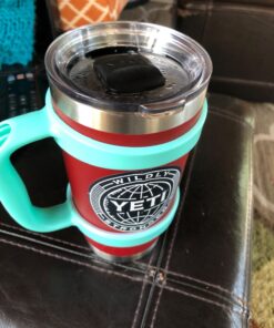 F-32 Handle - 19 COLORS - 20oz Size - Compatible with 20 Oz YETI Tumbler Travel Mug - BPA FREE (20OZ, SEAFOAM BLUE, 1 Count (Pack of 1)) 20ozSeafoam Blue 20.0 ounces 31 71X1Gry7HmL