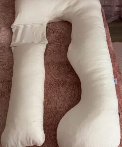 Pharmedoc Pregnancy Pillows, U-Shape Full Body Pillow – Air White Cover – Pregnancy Pillows for Sleeping – Body Pillows for Adults, Maternity Pillow and Pregnancy Must Haves 25 71X1a4exJfL
