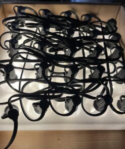 Sunlitec Solar String Lights Waterproof LED Indoor/Outdoor Hanging Umbrella Lights with 25 Bulbs - 27 Ft Patio Lights for Deckyard Tents Market Cafe Gazebo Porch Party Decor 25 Light Bulb 46 71X1qKG8bZL