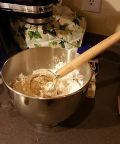 LHU Premium Original Danish Dutch Whisk for Better Batter and Bread Dough Recipes, Stainless Steel/Beechwood, Includes Cleaning Brush, Large, 13.5" L 26 71X22yX1SML