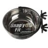 MidWest Homes for Pets Snap'y Fit Food Bowl | Pet Bowl, 20 oz. (2.5 cups) | Dog Bowl Easily Affixes to a Metal Dog Crate, Cat Cage or Bird Cage | Pet Bowl Measures 6L x 6W x 2H Inches,Silver 20 Ounces (2.5 cups) 54 71X27N2NBpL