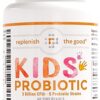 Replenish the Good Kids Vegan Probiotics | Antibiotic Recovery | Helps Support Kids' Immune & Digestive System | 15x More Effective Than Gummies | Sugar-Free, Easy to Swallow | 60 Tiny Pearls