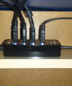 USB 3.0 Hub, atolla 4 Ports Super Speed USB 3 Hub Splitter with On Off Switch with 1 USB Charging Port (Cable Length 2 Feet, No AC Adapter) (4-Port hub) 39 71X2KQGsGL