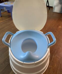Primo 4-in-1 Complete Toilet Trainer & Step Stool, with Blue Seat, White 36 71X2hDZ eBL