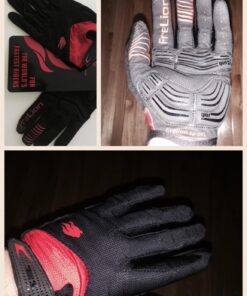 FIRELION Bike Gloves for Men/Women Cycling,Cycling Gloves for Outdoor MTB DH Road Racing,Full Finger Half Finger Padded Bicycle Protective Gloves,Non-Slip Shock-Absorbing Touchscreen Riding Gloves Large Full Red 56 71X3 wIiJL