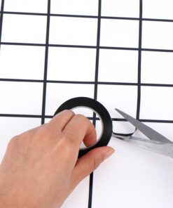 6 Pack 3 mm 1/8 inch Width Graphic Tape Pinstripe Tape Grid Marking Tapes Whiteboard Gridding Tape Self Adhesive Artist Tape, Black 24 71X4QLnVxZL