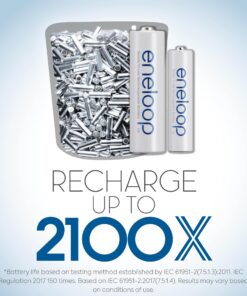 Panasonic K-KJS1MCA2BA eneloop D Size Battery Adapters with eneloop AA 2100 Cycle Ni- MH Pre-Charged Rechargeable Batteries, 2 "D" Adapters with 2 Batteries D Spacer Pack 22 71X5X0LBNYL 1