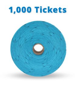 Indiana Ticket CO. 1,000 Blue Raffle Tickets Double Roll, Premium Quality 50/50 Raffle Tickets, Tickets for Events, Carnivals, Door Prizes, Drinks and More 9 71X68IB7rgL