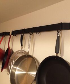 Rogar 1310 36" Bar Rack, Black with Black Hooks 22 71X6BF0ECsL