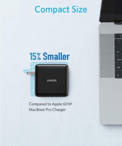 Anker 60W PIQ 3.0 & GaN Tech Dual Port Charger, PowerPort Atom III (2 Ports) Charger with a 45W USB C Port, for USB-C Laptops, MacBook, iPad Pro, iPhone, Galaxy, Pixel and More Black 19 71X6NZTqoPL