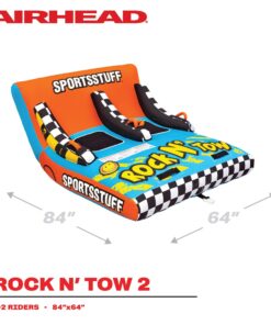 Sportsstuff Rock N' Tow, Towable Tube for Boating with 1, 2, and 3 rider Options 1-2 Rider 9 71X6RFJC1JL