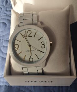 Nine West Women's NW/1678WTWT Matte White Rubberized Bracelet Watch 16 71X6cPfLVQL