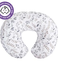 Boppy Nursing Pillow Original Support, Gray Taupe Leaves, Ergonomic Nursing Essentials for Bottle and Breastfeeding, Firm Fiber Fill, with Removable Nursing Pillow Cover, Machine Washable 20 71X72kgWjOL