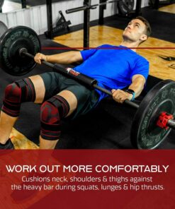 Dark Iron Fitness Barbell Pad - 15-inch, Extra Thick, Padded Cushion for Squat, Hip Thrust, Weight Training and Lunge Exercises - Squat Rack Accessories Shut Up And Squat 28 71X77FRZTKL